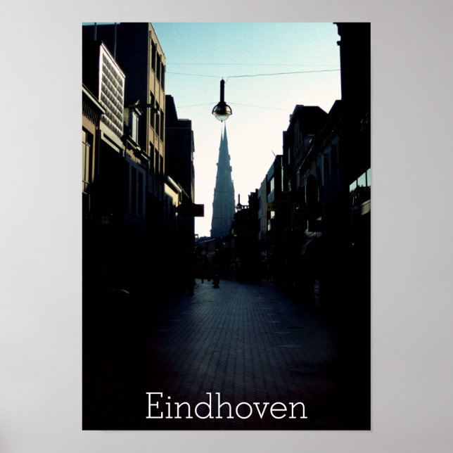 Affiche rue d'Eindhoven & Catharinakerk, Pays-Bas (Devant)