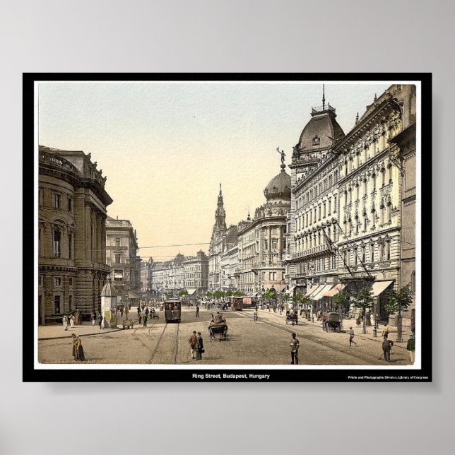 Affiche Rue des Anneaux, Budapest, Hongrie (Devant)