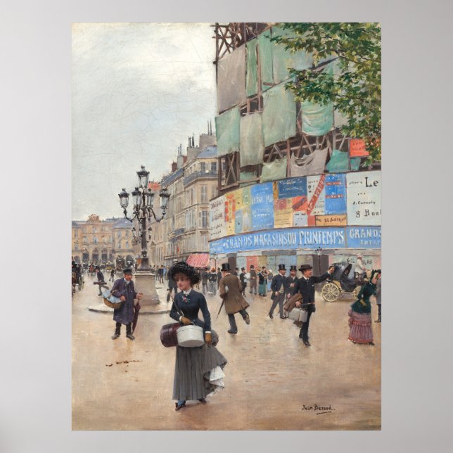 Affiche Rue du Havre - Jean Béraud (Devant)