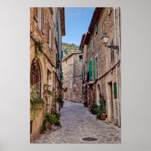 Affiche Rue étroite dans le village de Valldemossa - Mallo