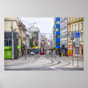 Affiche Rue moderne de Bratislava, Slovaquie