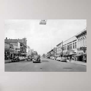 Affiche Rue principale dans Walla Walla, photographie de