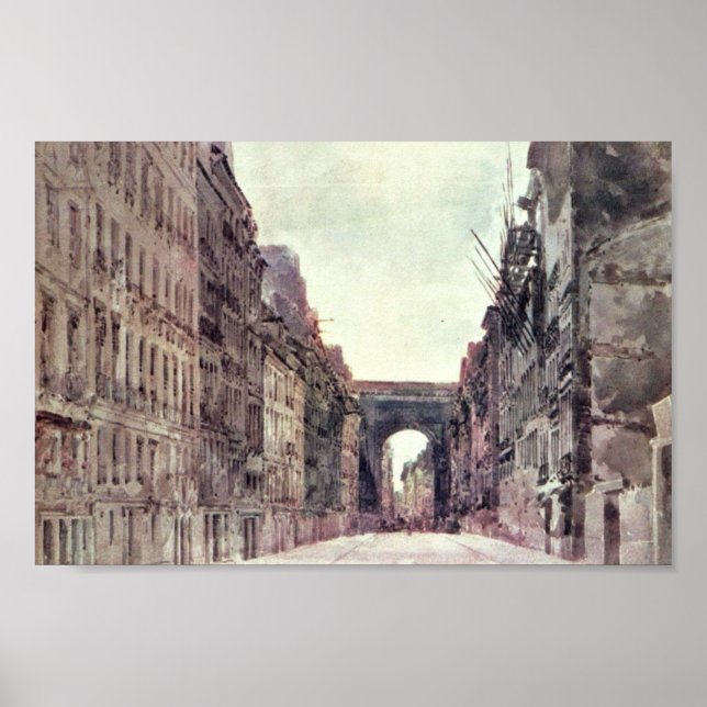 Affiche Rue Saint-Denis À Paris Par Girtin Thomas (Devant)