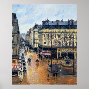 Affiche Rue Saint-Honoré dans l'après-midi Camille Pissarr