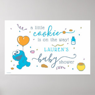 Affiche Rue Sésame Baby shower Monster de cookies