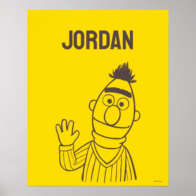 Affiche Rue Sésame | Bert Bright | Ajouter Votre Nom (Devant)