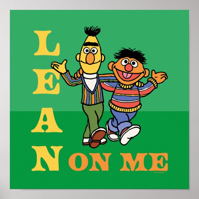 Affiche Rue Sésame | Bert & Ernie Lean sur moi (Devant)
