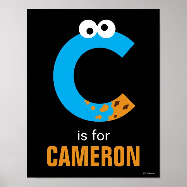 Affiche Rue Sésame | C est pour Cookie Monster (Devant)