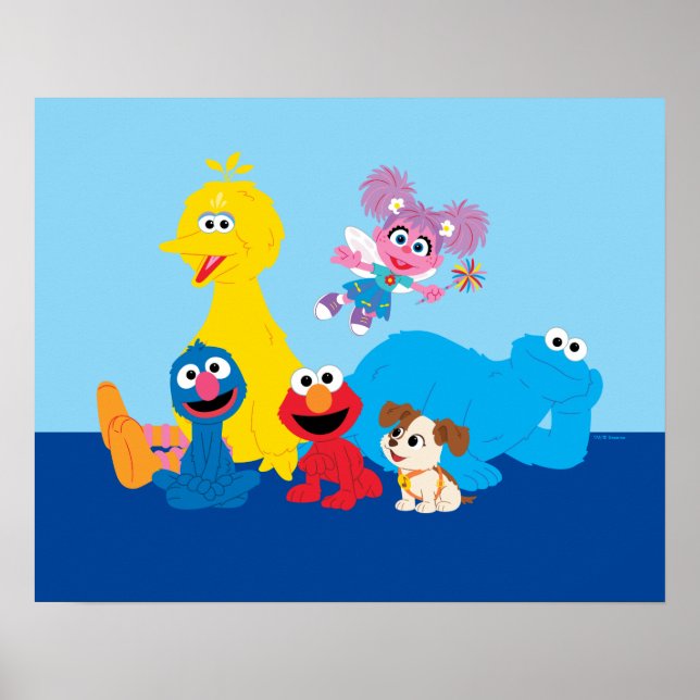 Affiche Rue Sésame | Coloré Sesame Street Pals (Devant)