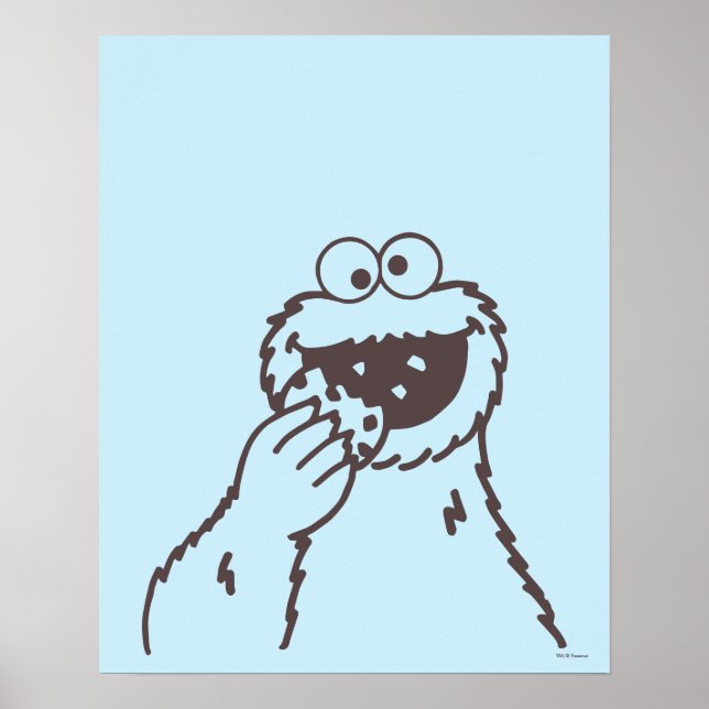 Affiche Rue Sésame | Cookie Monster (Devant)
