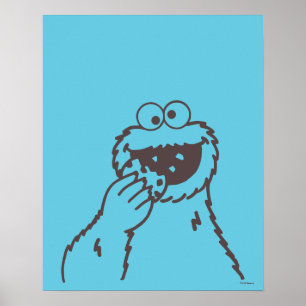 Affiche Rue Sésame Cookie Monster