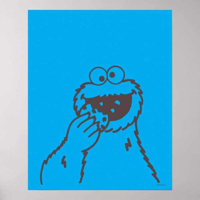 Affiche Rue Sésame | Cookies Monster Bright (Devant)