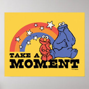 Affiche Rue Sésame Elmo & Cookie Take a Moment