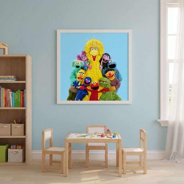 Affiche Rue Sésame | Portrait amusant de Pals colorés (Créateur téléchargé)