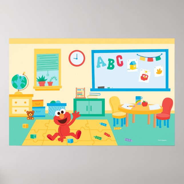 Affiche Rue Sésame | Scène de classe (Devant)