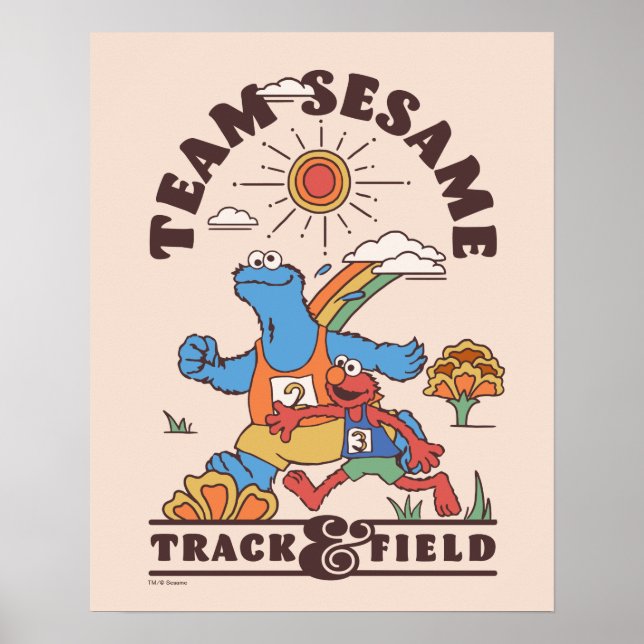 Affiche Rue Sésame | Team Sesame Track & Field (Devant)