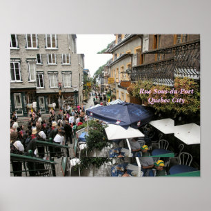 Affiche Rue Sous-du-Fort - Quebec City