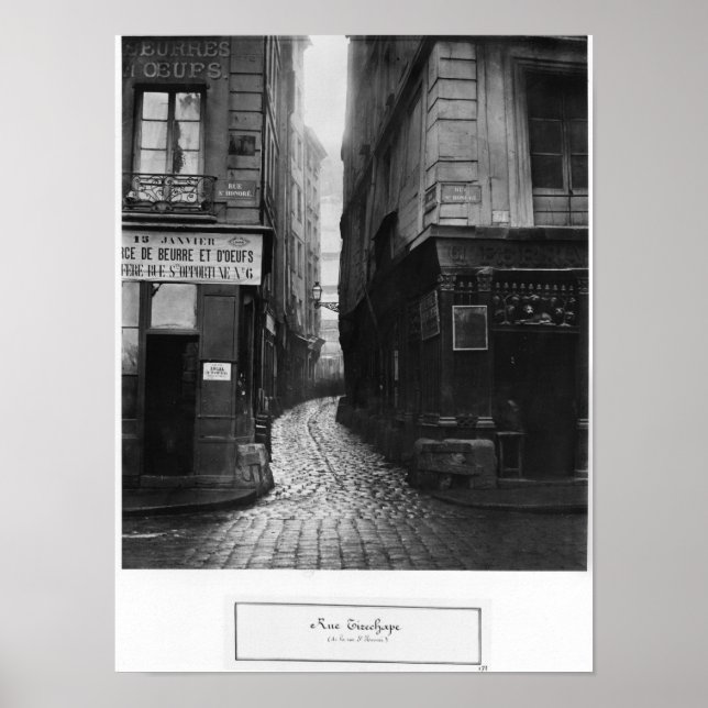 Affiche Rue Tirechape, de la rue St. Honore, Paris (Devant)