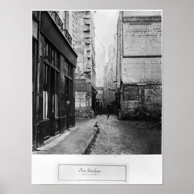 Affiche Rue Tirechape, rue de Rivoli, Paris (Devant)