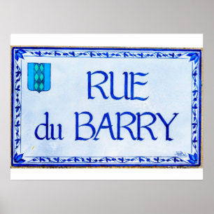 Affiche Rue vintage du Barry