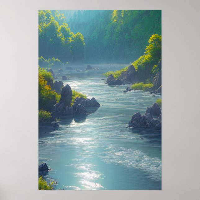 Affiche Ruée de la rivière Forêt (Devant)