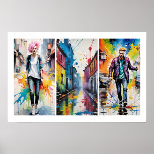 Affiche Rues De Couleur