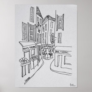 Affiche Rues étroites de Vieux Nice Nice, France