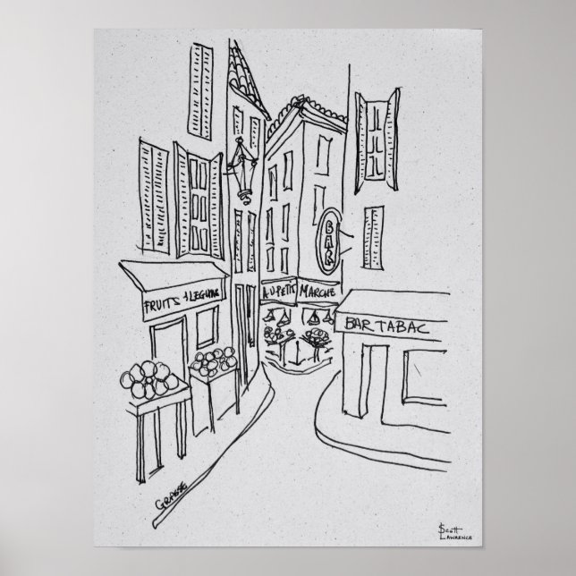 Affiche Rues étroites de Vieux Nice | Nice, France (Devant)
