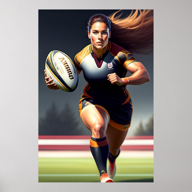 Affiche Rugby à XV féminin (Devant)
