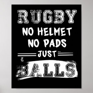 Affiche Rugby aucun casque aucuns joueurs de sports de