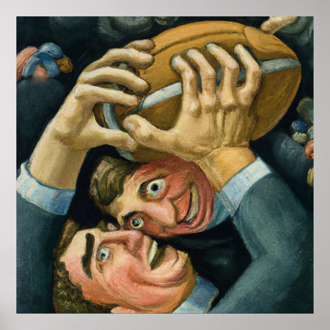 Affiche Rugby Combat Art Print (Devant)