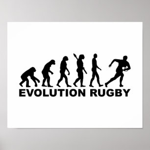 Affiche Rugby de l'évolution