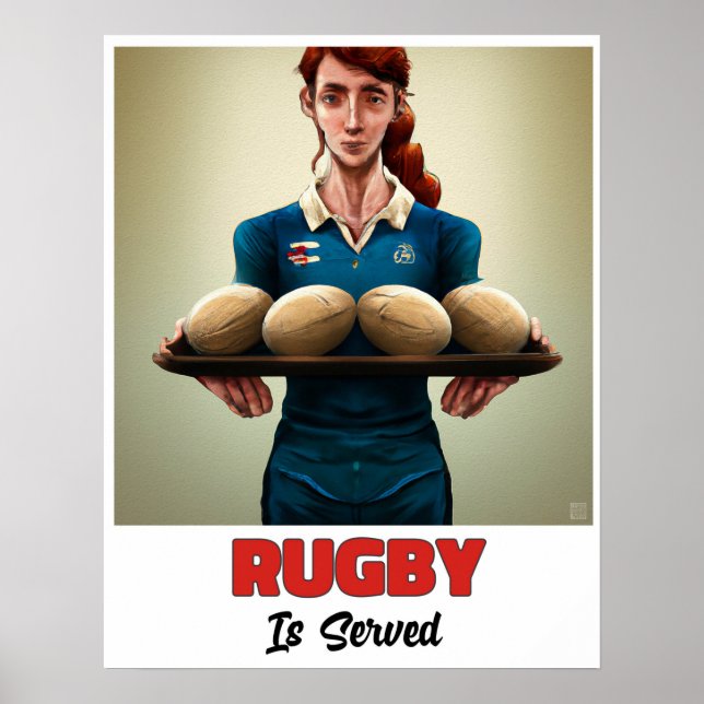 Affiche Rugby Is Served - Rugby Painting Print (Devant)