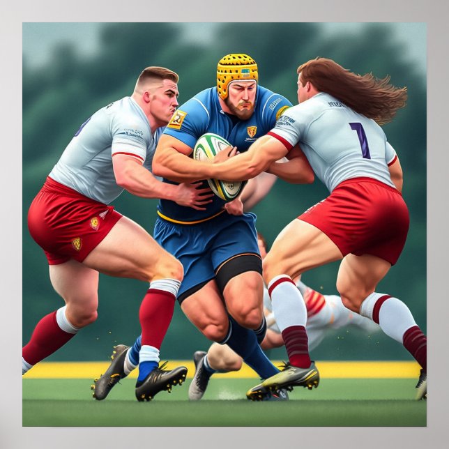 Affiche Rugby Players Art Print (Devant)