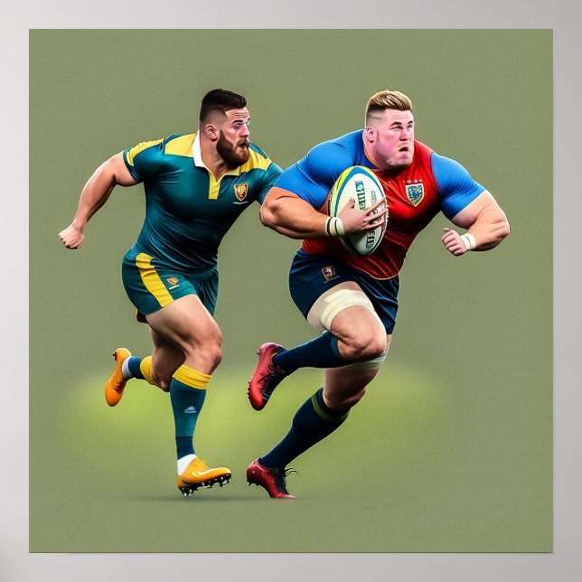Affiche Rugby Players Art Print (Devant)