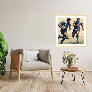 Affiche Rugby Players Art Print