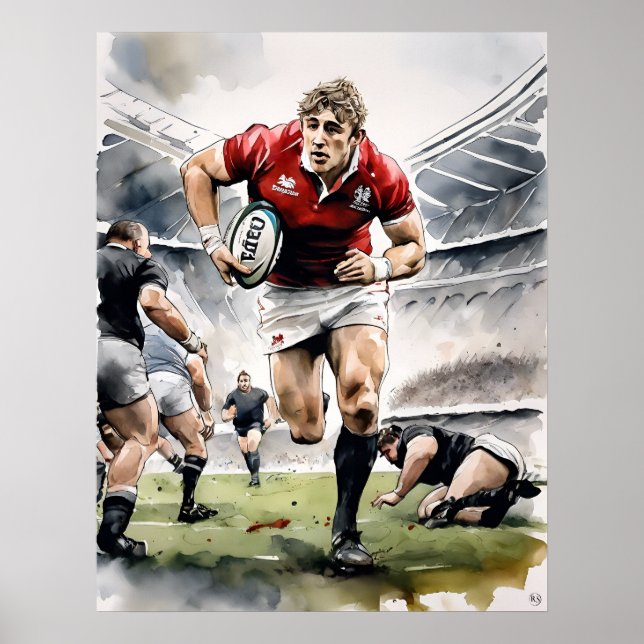 Affiche Rugby Players Art Print (Devant)