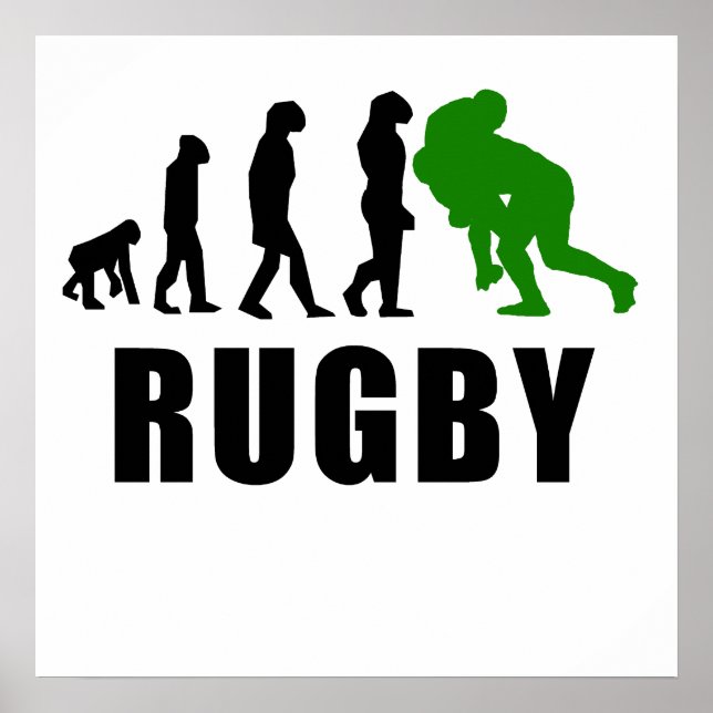 Affiche Rugby Tackle Evolution (Green) (Devant)