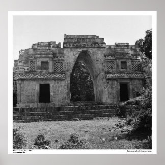 Affiche Ruines antiques : Porte d'entrée de Labna, Yucatan