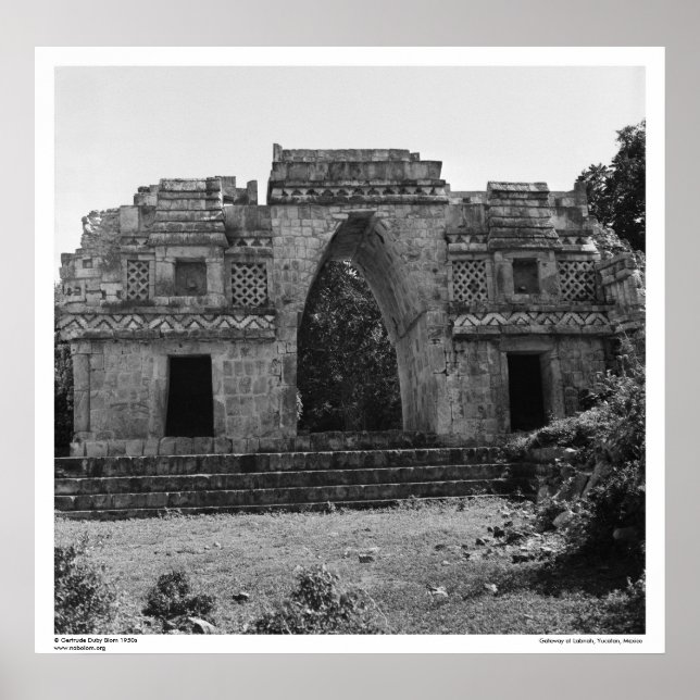 Affiche Ruines antiques : Porte d'entrée de Labna, Yucatan (Devant)