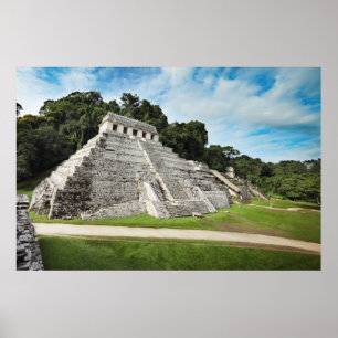 Affiche Ruines de Palenque - temple des inscriptions