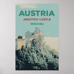 Affiche Ruines du château d'Aggstein, Wachau, Autriche