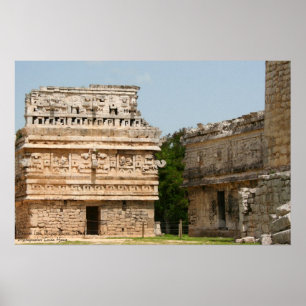Affiche Ruines maya de Chichen Itza, "le couvent "