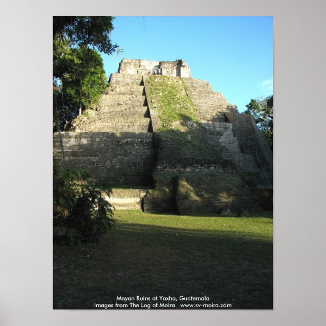 Affiche Ruines mayas à Yaxha, Guatemala (Devant)