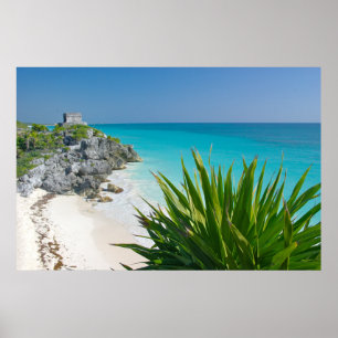 Affiche Ruines Mayas Sur La Plage De Tulum
