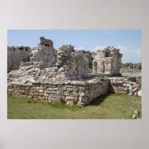 Affiche Ruines mayas, Tulum, Mexique