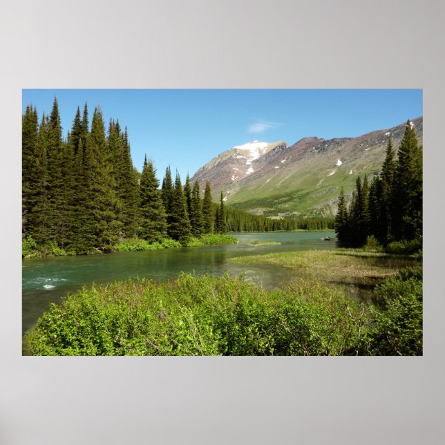 Affiche Ruisseau Grinnell au parc national de Glacier (Devant)