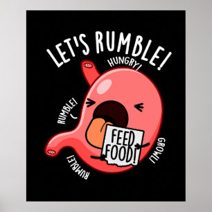 Affiche Rumble Funny Stomach Pun Dark BG