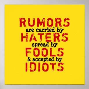 Affiche RUMEURS - CHANGER DE COULEUR / Option de toile -