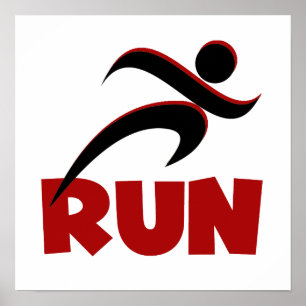 Affiche RUN rouge